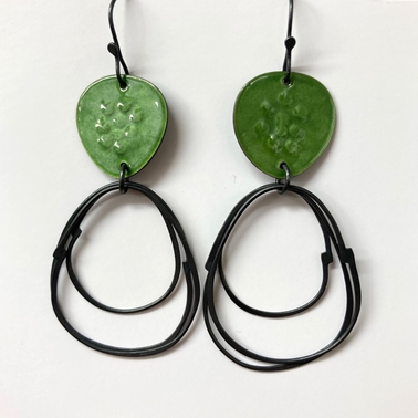 Flotsam earrings green
