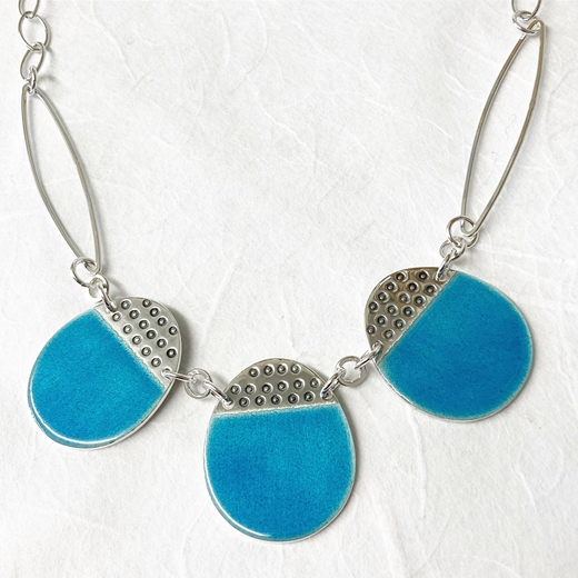 Buoy necklace in Aqua Blue
