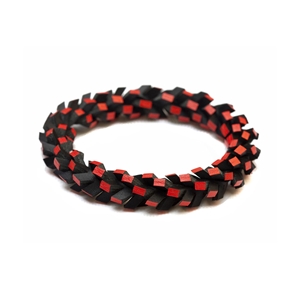In A Twist Bracelet - Black & Red