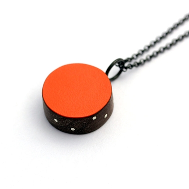Orange inlay necklace