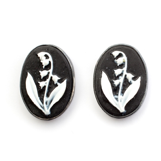 Vintage cabochon earrings