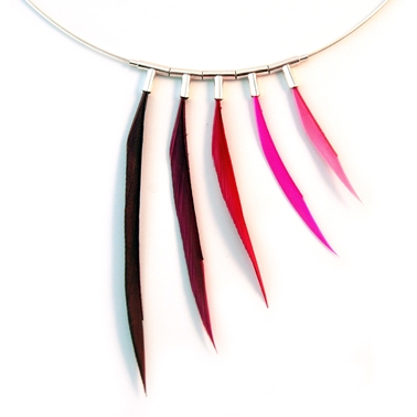 Mixed Pinks 5 Piece Asymmetrical Necklace