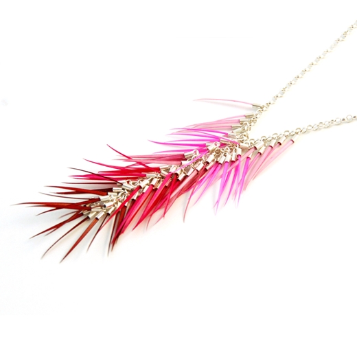 Mixed Pinks Chandelier Necklace
