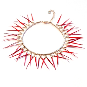 Fringe Bracelet in Mixed Reds