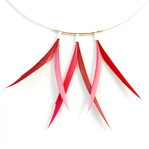 Mixed Pinks 3 Piece Symmetrical Necklace