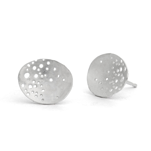 Patterned silver earrings