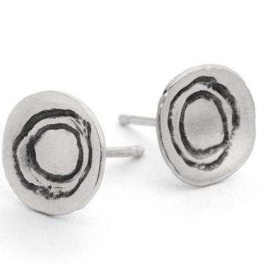 round etch earrings ox