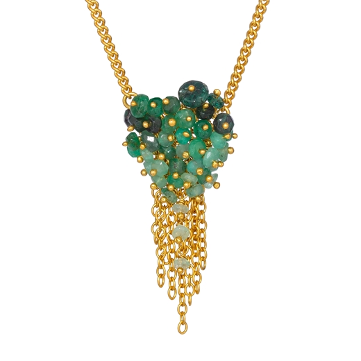 emerald tassel necklace