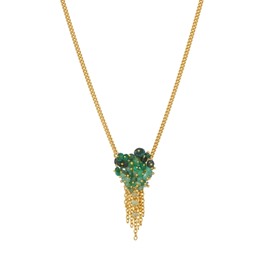 emerald tassel necklace