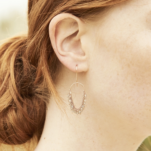 Labradorite Loop Earrings