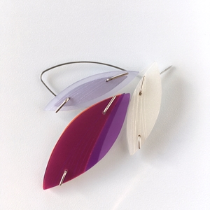 purple and lilac brooch