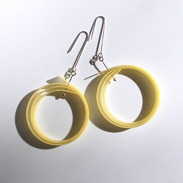 large yellow loop earrings