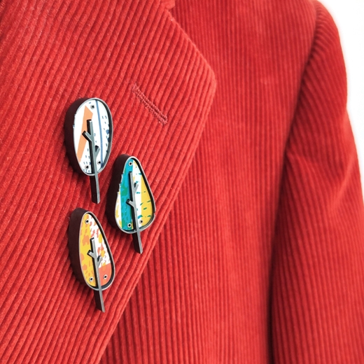 Lapel Pins worn together