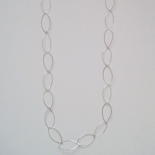 long view of leaf link necklace
