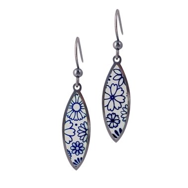 marquis earrings blue