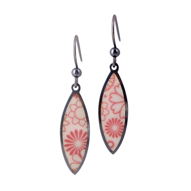 marquis earrings pink