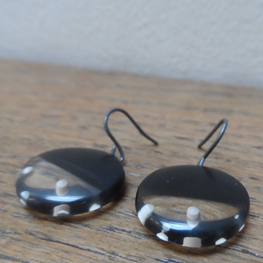 mini black earrings