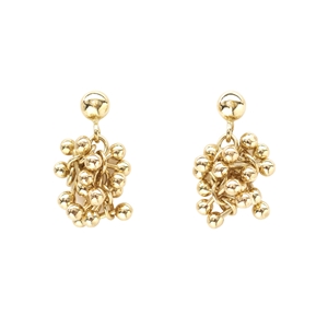 Fine 9ct Gold Cluster Earrings