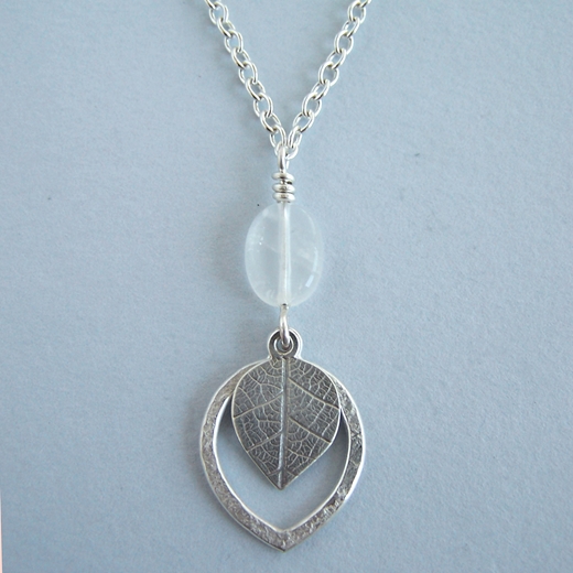 moonstone necklace detail