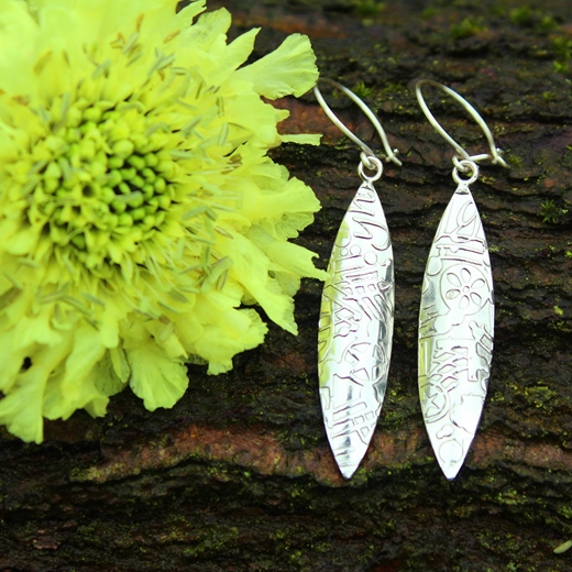 imprint leaf earrings garden 1
