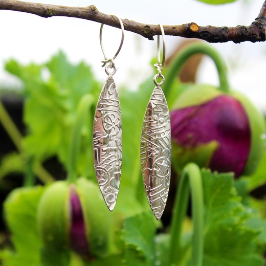imprint leaf earrings garden 2