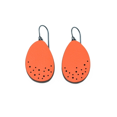 orange curve earrings