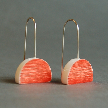 orange eclipse earrings