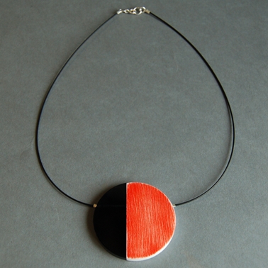 orange eclipse necklace