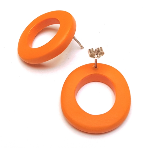 wobble resin hoops - orange
