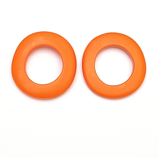 wobble resin hoops - orange