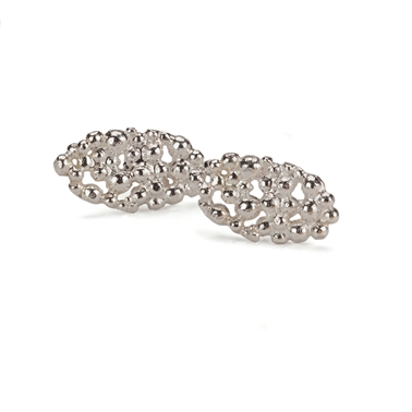 Oval Lace Studs - small