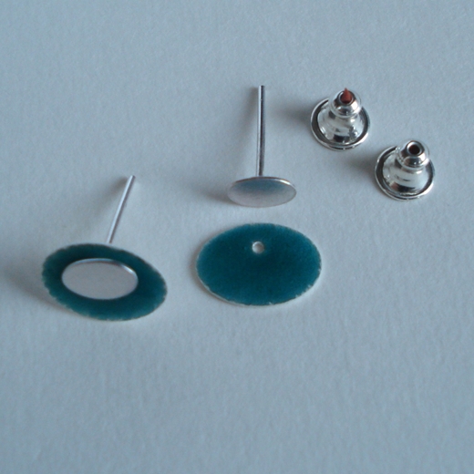 Oval stud earring parts