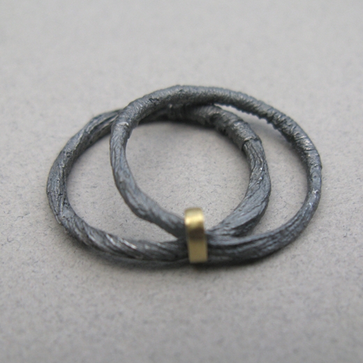 oxidised double thread ring