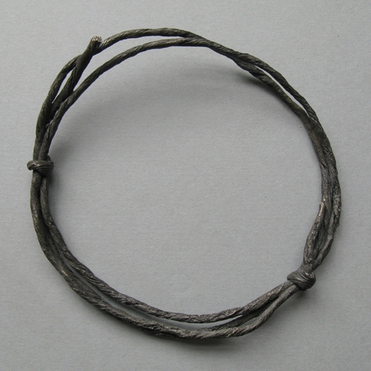 oxidised string bangle with double knot