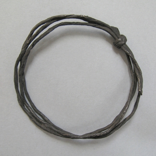oxidised string bangle single knot