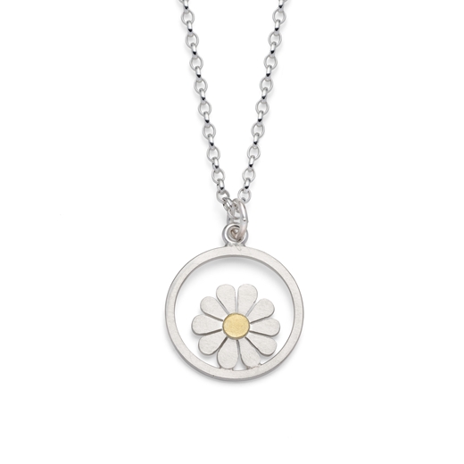 little framed daisy pendant