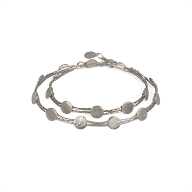 Paillette Wrap Bracelet/Choker Silver 1