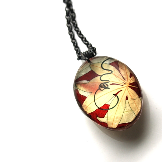 passion flower egg pendant