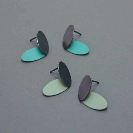 Pastel oval earrings 1-1
