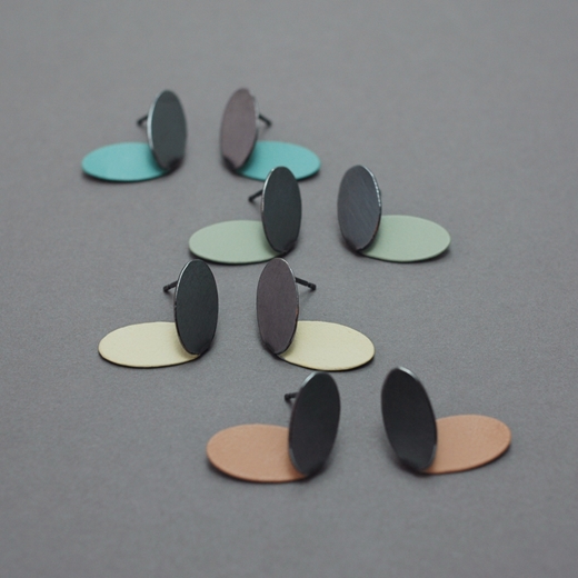 Pastel ovals earrings 1-colour options