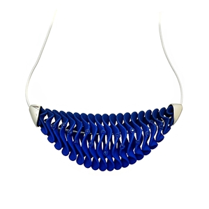 Ripple Pendant Necklace Blue