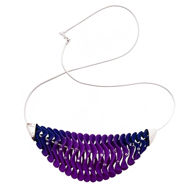 Ripple Pendant Necklace Purple