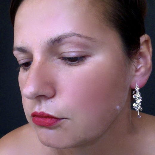 Blossom stud earrings, polished