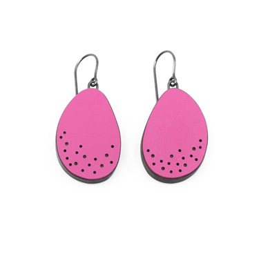 pink curve earrings