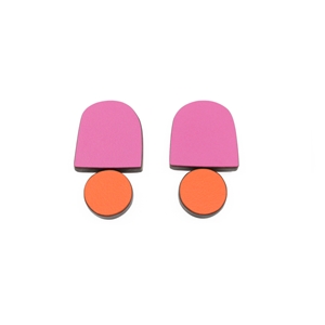 pink and orange earrings