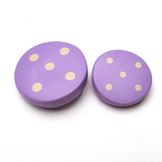 quirky lilac polka dot resin studs