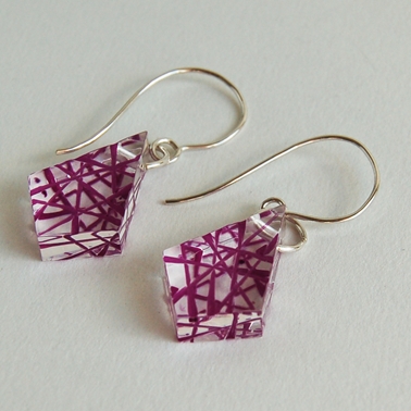 purple diamond earrings