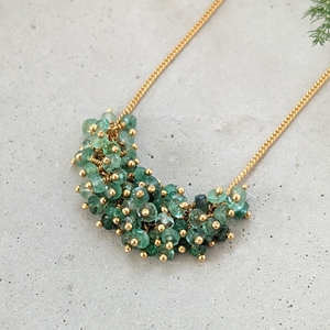 Crescent Necklace in emerald
