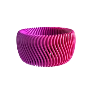 Wave Bangle - Pink