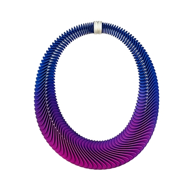 Curve Necklace - Purple/pink side